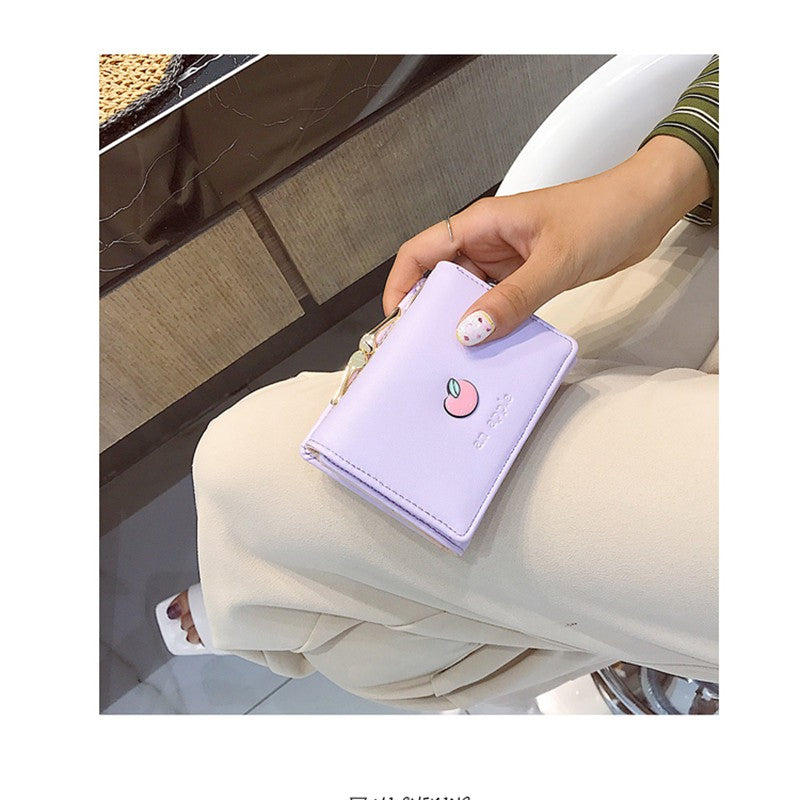 Mini wallet new female short paragraph folding space space change bit