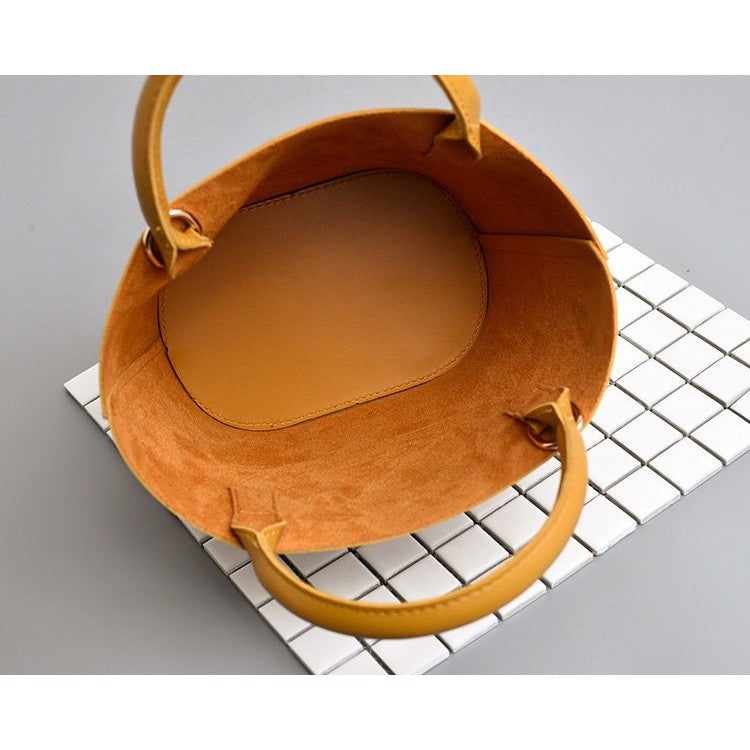 IELGY New yellow bucket bun mother bag diagonal handbag