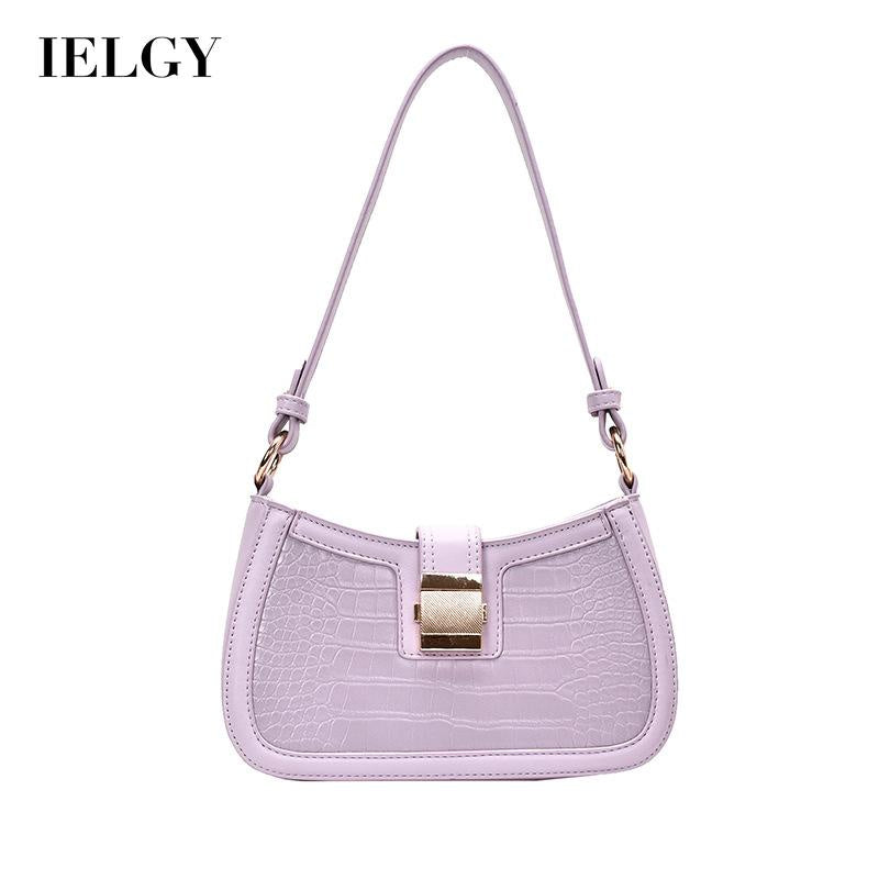 IELGY Crocodile pattern French niche Korean fashion plaid casual all-match handbag