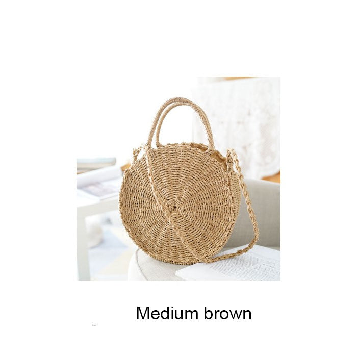 Ins super fire grass package beach bag round package