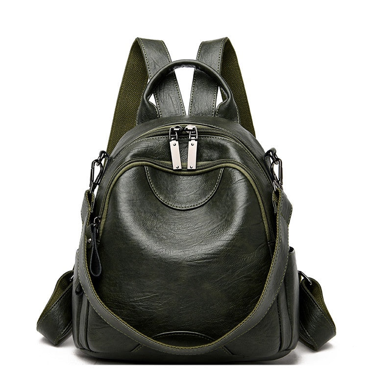 IELGY women's fashion anti-theft multifunctional large capacity soft leather backpack
