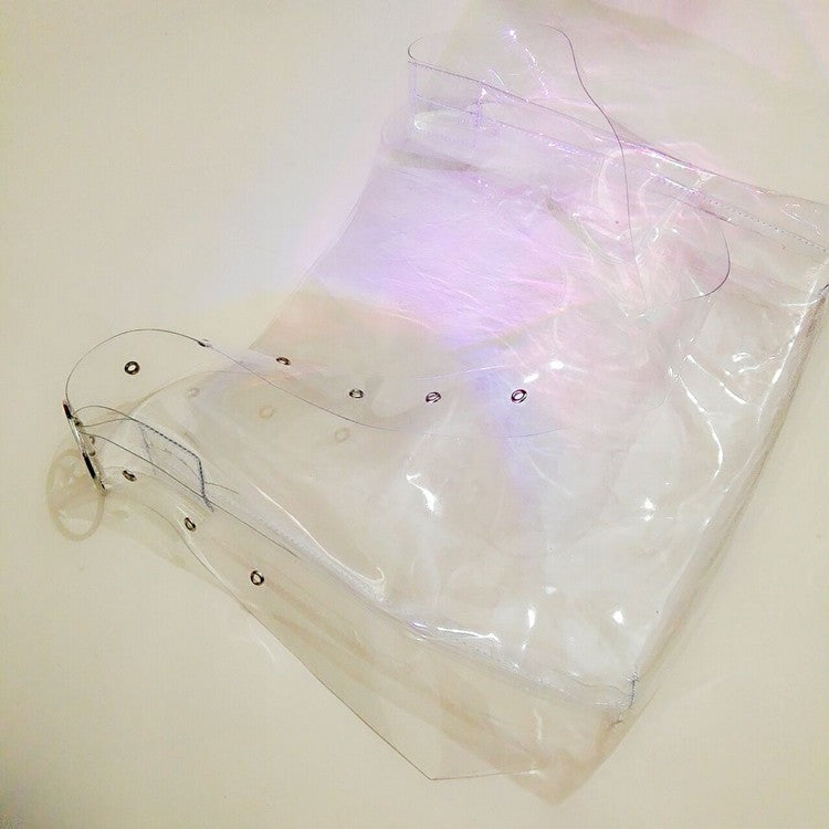 New Transparent Jelly Bag Shoulder Messenger Portable bucket bag