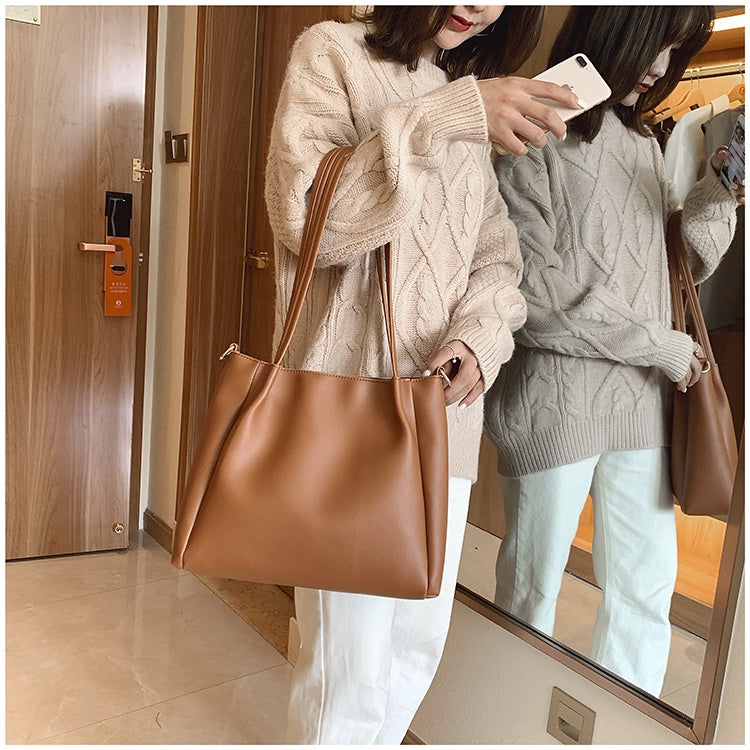 IELGY Leisure large capacity tote bag women's bag versatile handbag single shoulder messenger bag shopping bag bag bag