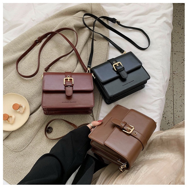 IELGY   retro simple female bag wild single shoulder messenger small square bagshoulder crossbody women simple bag classic street fashion laptop shoulder bag for women