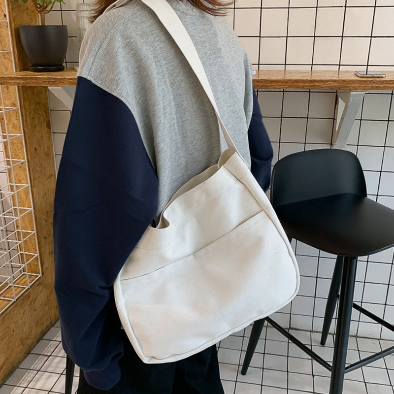 IELGY bag women's shoulder retro canvas bag large capacity all-match messenger bag tide