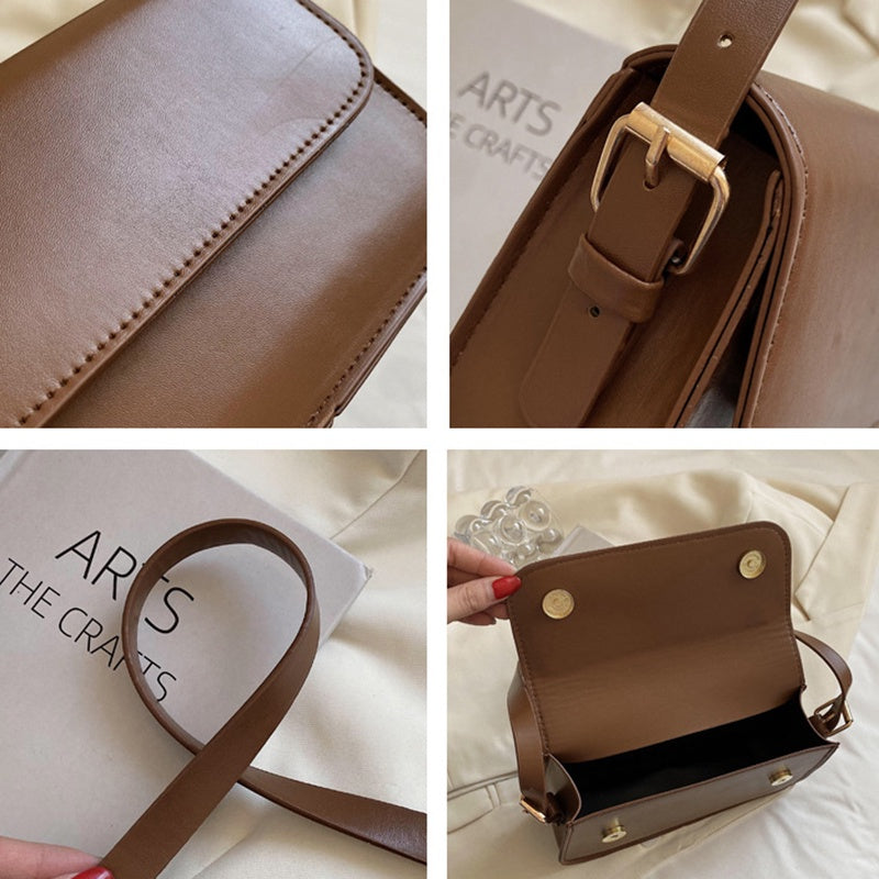 retro messenger bag casual simple fashion small square bag