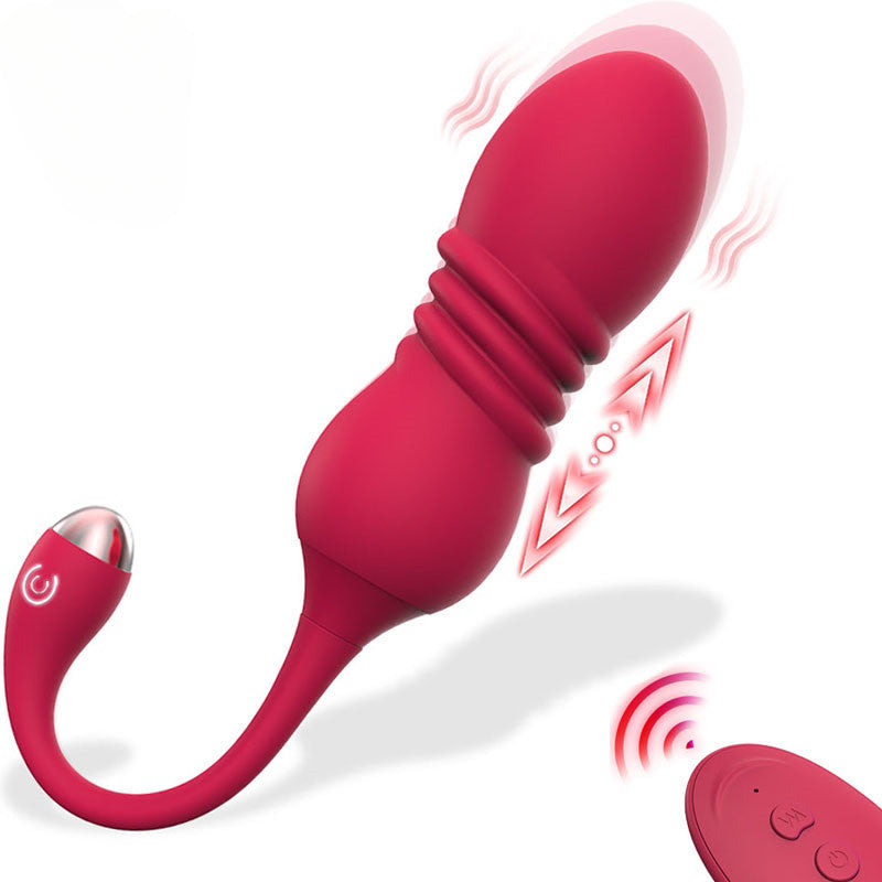 Wireless remote control telescopic vibration jumping egg female silicone vibration massager adult sex toys