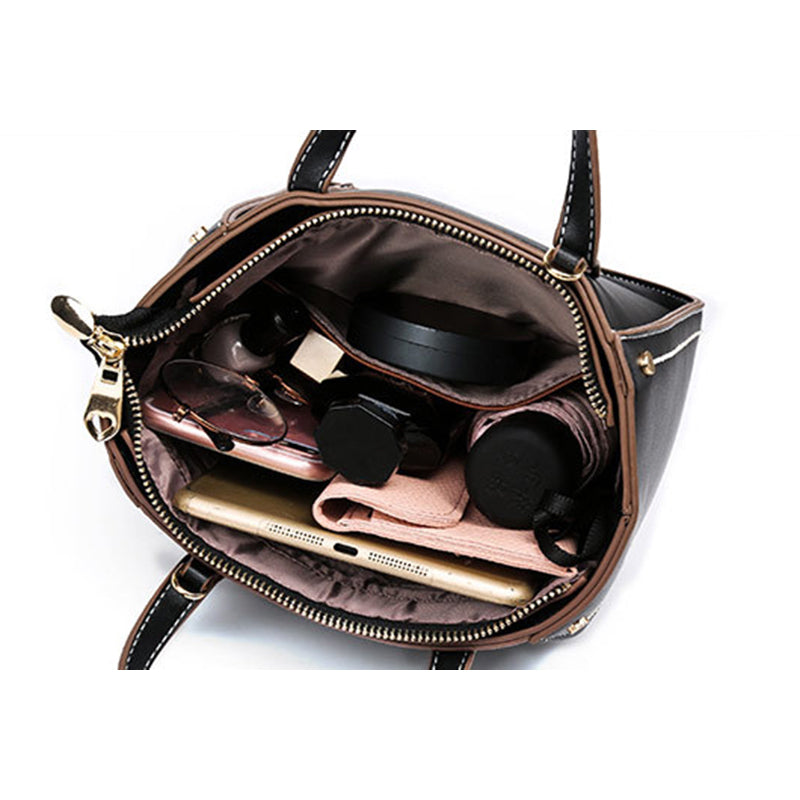 IELGY bucket Atmosphere street shoot rivet Handbag black Messenger Bag Small New Trendy Fashion