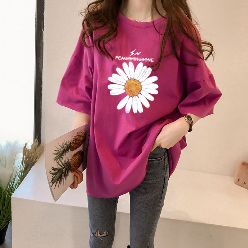 IELGY Women's loose printed short sleeve t-shirt