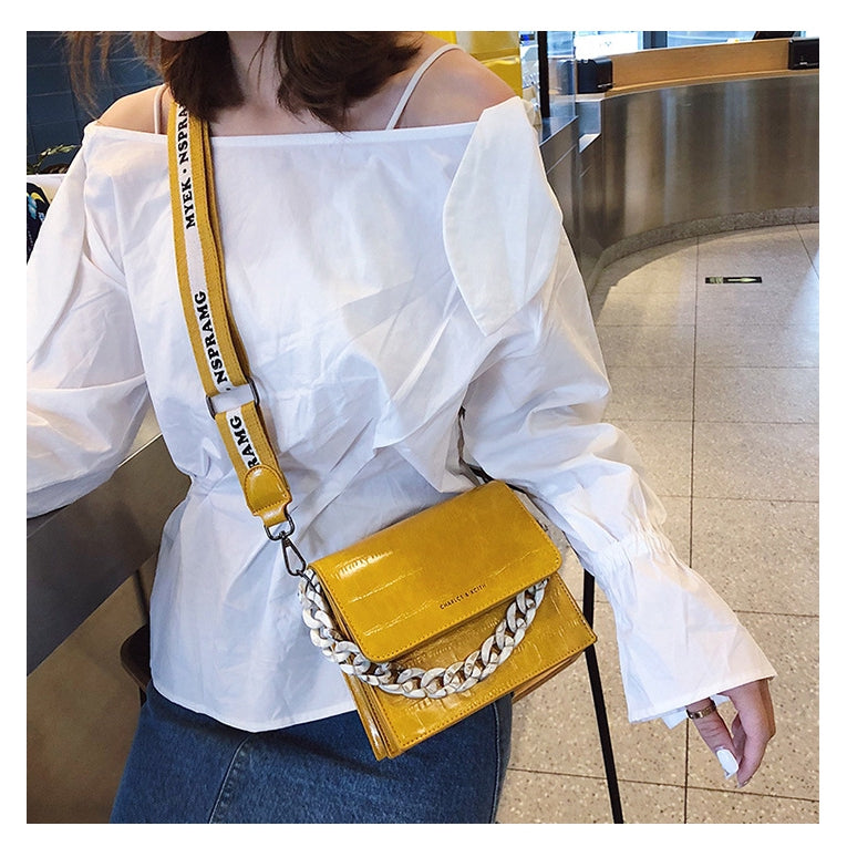 IELGY chain handbag crocodile shoulder diagonal bag