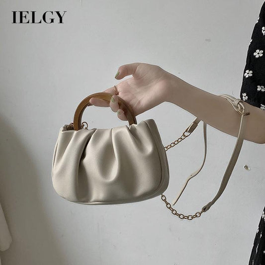 IELGY fashion cloud niche design sense messenger fan handbag