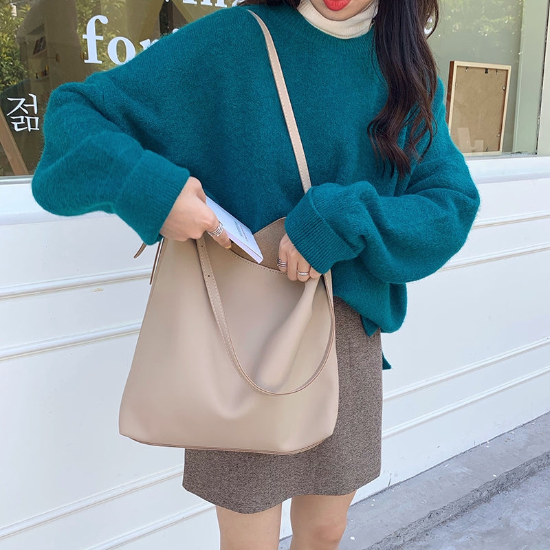 IELGY Tote bag Korean version of ulzzang handbags shoulder bag large capacity high sense