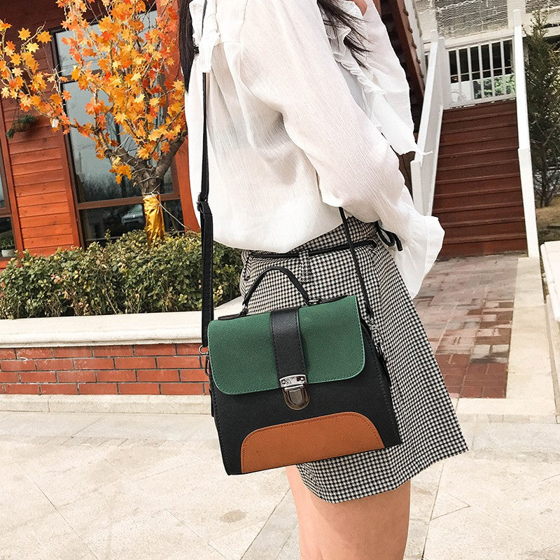 IELGY Shoulder bag matte hit color shoulder bag