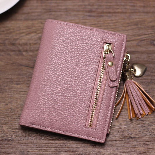 New stylish small wallet female short paragraph