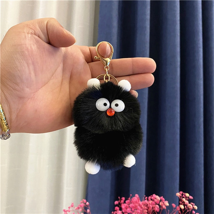 IELGY Cute cartoon little monster plush doll bag pendant