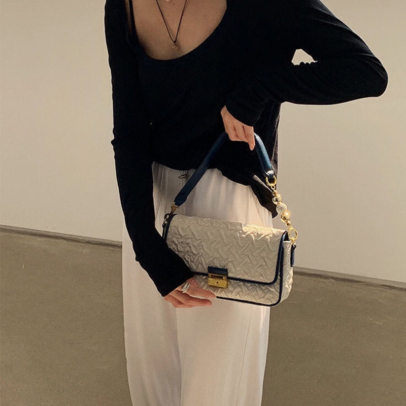 IELGY transfer beads fashion one-shoulder women's bag color matching comfortable fabric