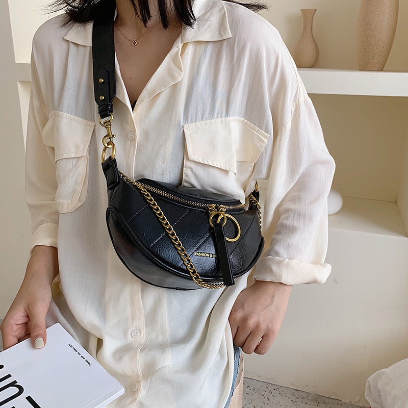 IELGY Korean waist bag ladies shoulder messenger bag chest bag fashion all-match bag