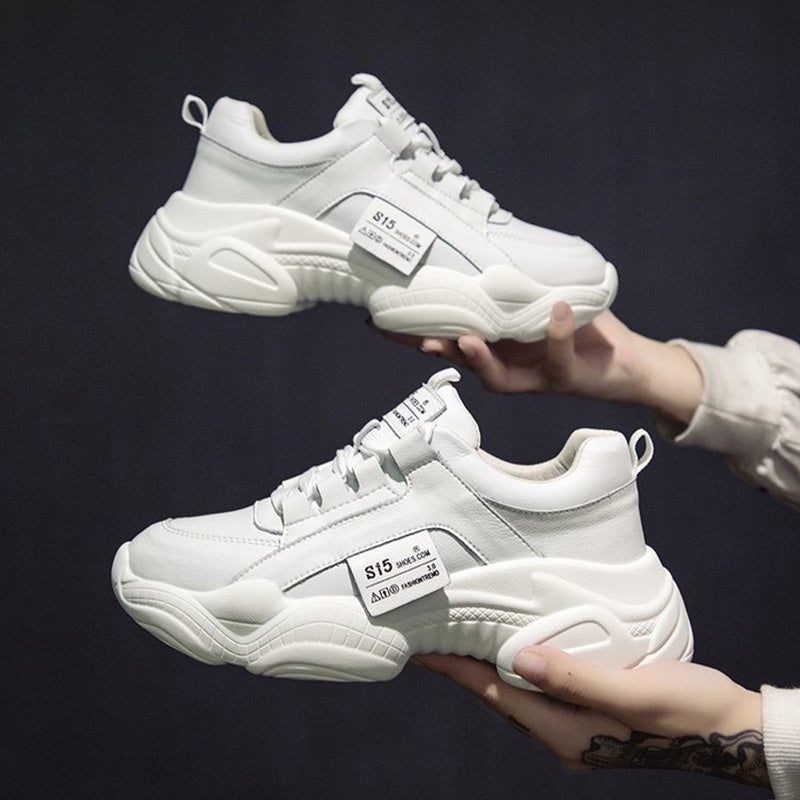IELGY Fashion Harajuku White Platform Sneakers