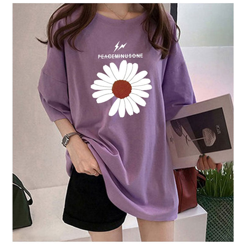 IELGY Women's loose printed short sleeve t-shirt