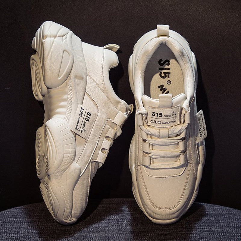 IELGY Fashion Harajuku White Platform Sneakers