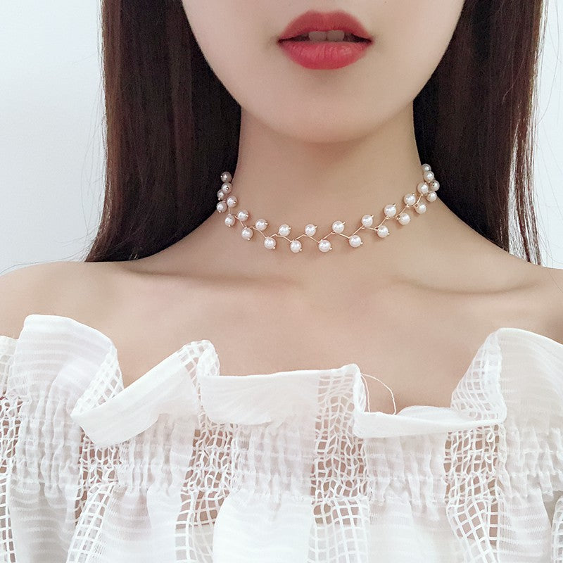 IELGY Korean Necklace Women's Short Money Circle Necklace Clavicle Choker