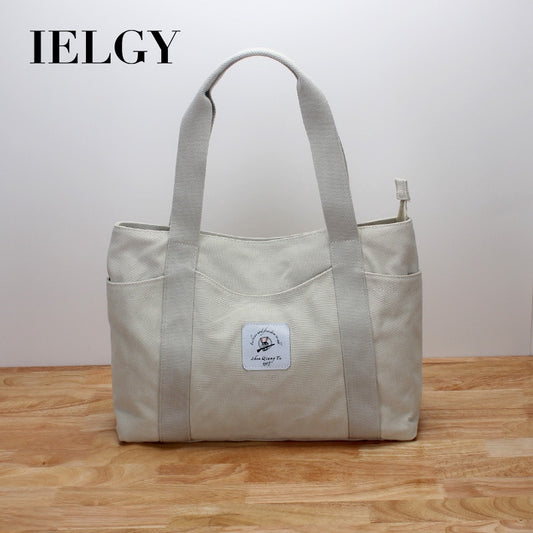 IELGY casual large-capacity canvas bag women's single-handle shoulder bag fashion multi-bag female bag mommy canvas bag