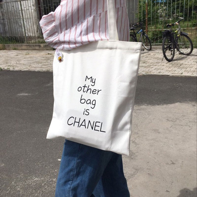 Small fresh canvas bag street canvas bag female handbag