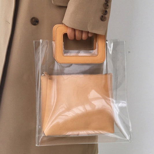 Transparent Jelly Bag PVC Shopping Bag Tote Bag