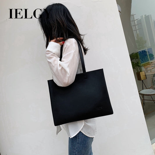 IELGY High quality, foreign style, large capacity, simple Korean version single shoulder bag, Messenger carrying Tote Bag