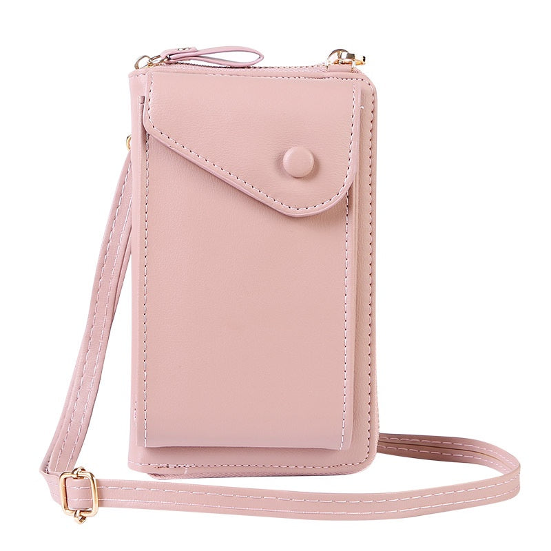 IELGY ladies simple solid color small diagonal bag multi-function mobile phone summer all-match