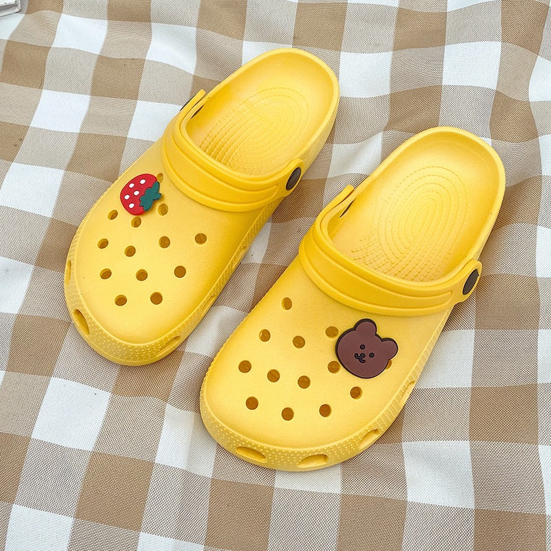 IELGY lightweight fashion cute beach Baotou non-slip slippers women