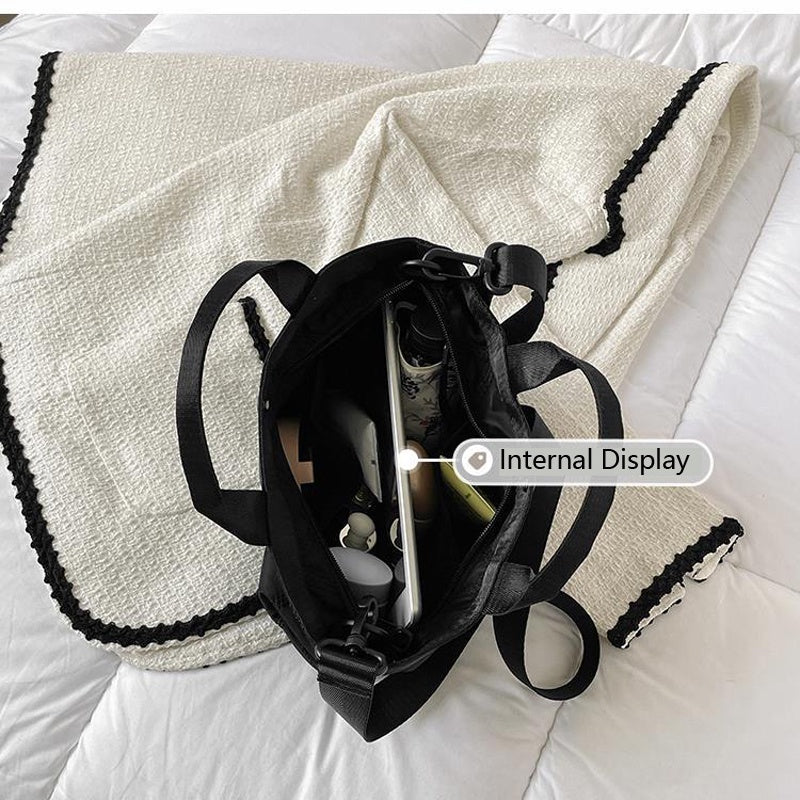 IELGY Lingge embroidery thread niche design all-match messenger portable bucket bag women