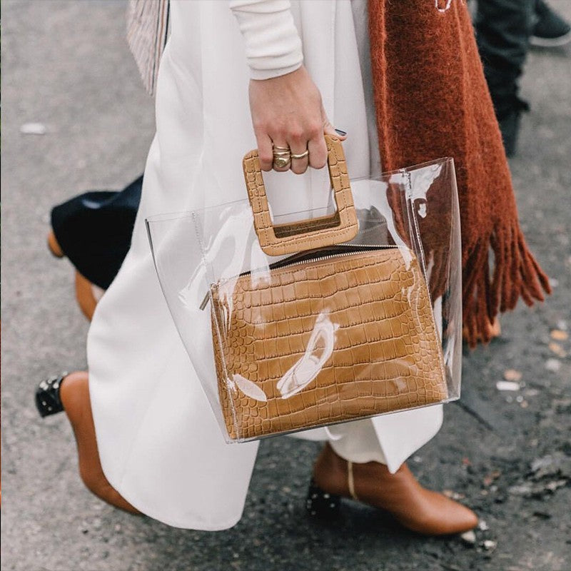 Pvc crocodile pattern mobile mother bag Tote bag