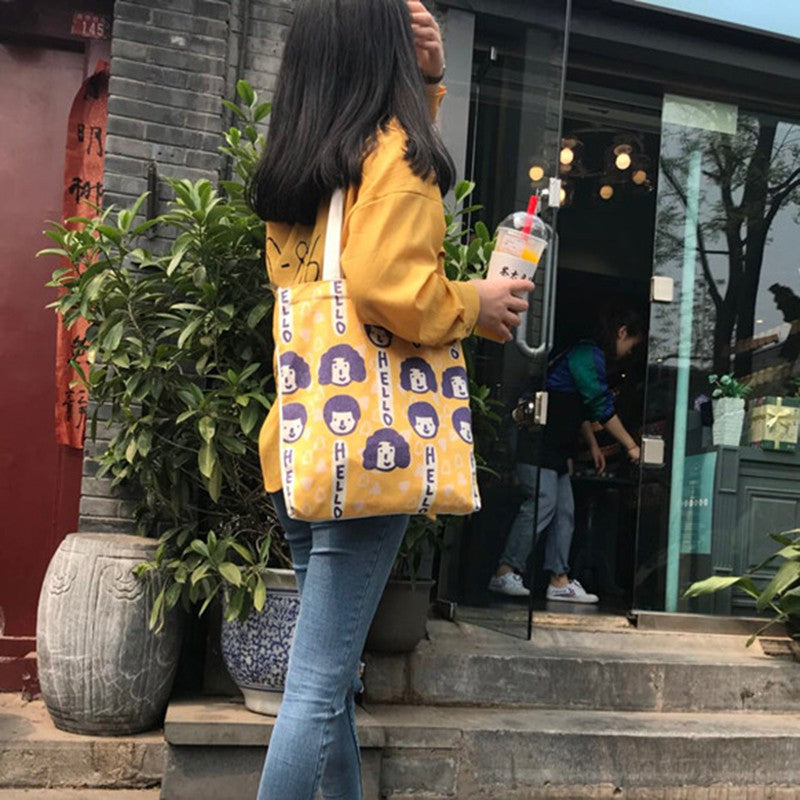 Canvas Bag Handheld Messenger Shoulder Bag