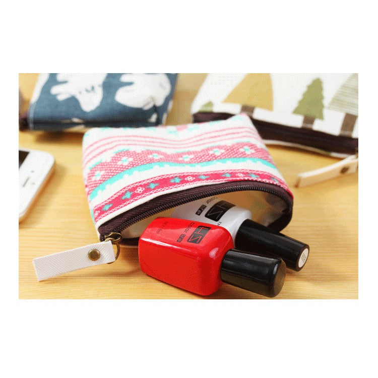 IELGY Cotton and linen retro coin purse coin pack card package