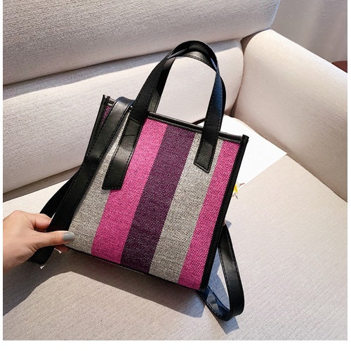 IELGY Canvas bag spring and summer hit color one-shoulder slanted bag carry-on women's bag