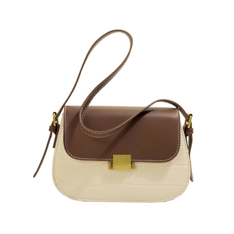 IELGY color matching shoulder strap adjustable ladies retro high-end crossbody bag