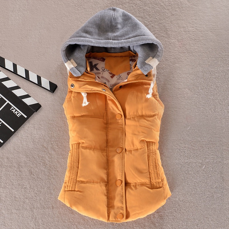 IELGY autumn and winter cotton waistcoat women's Korean version of the large size foreign trade vest waistcoat short warm vest