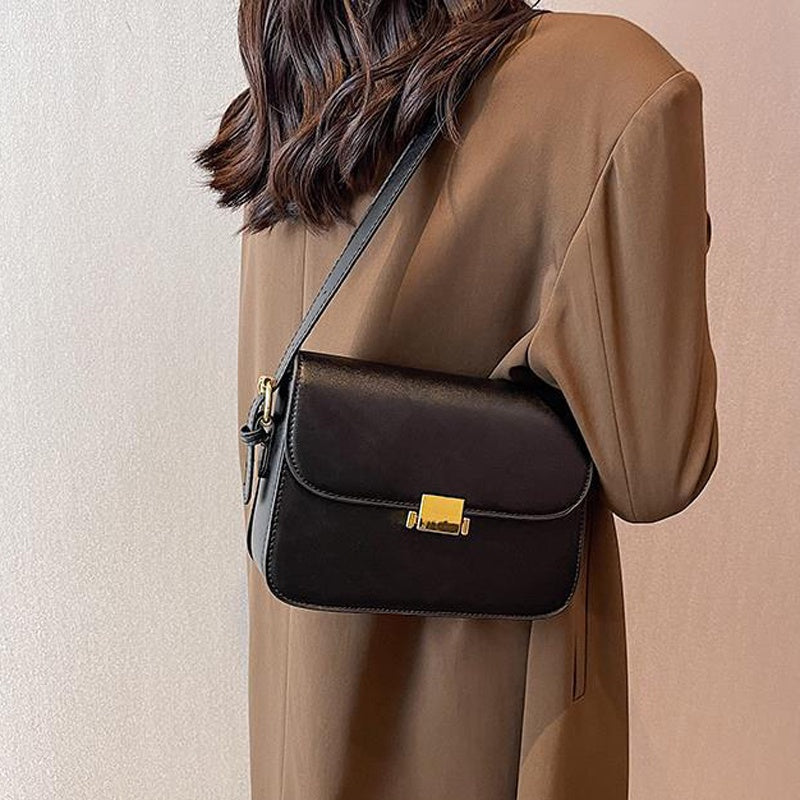 IELGY Women's high-end retro messenger shoulder and armpit small square bag