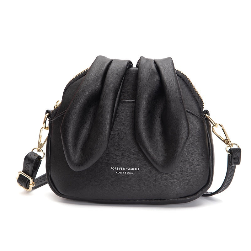 IELGY women's mini bucket rabbit ear messenger bag