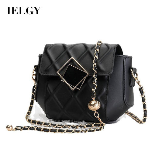 IELGY Fashion Lingge Chain Female Diagonal Korean Style Temperament Small Square Bag
