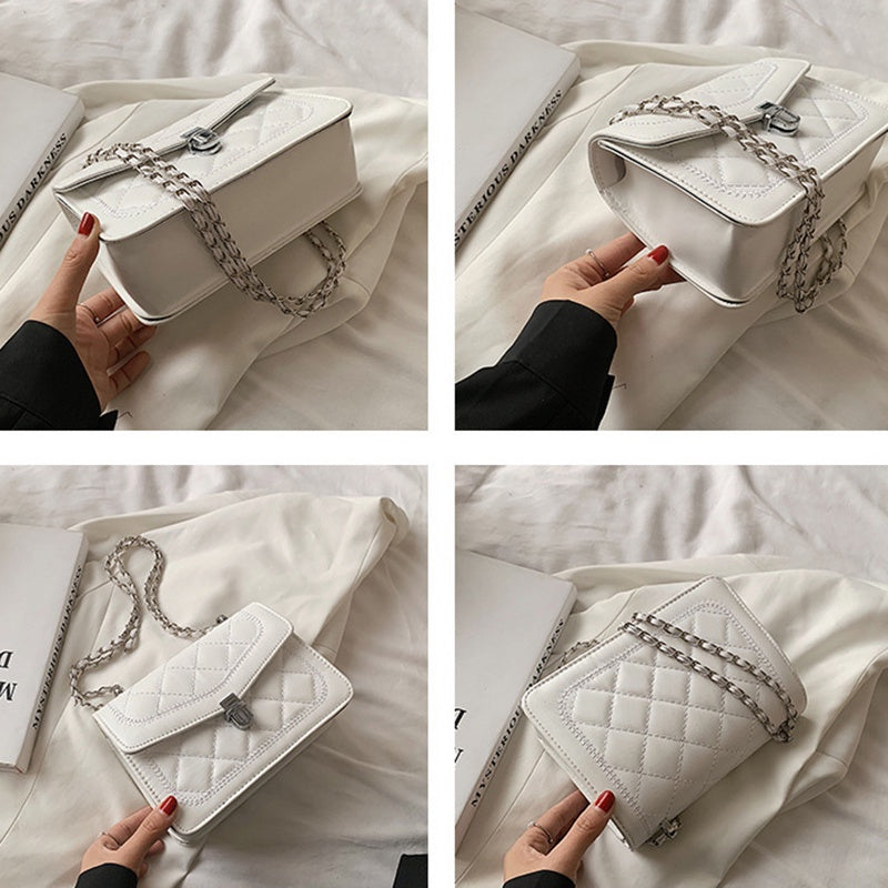 IELGY Korean version of the western style fashion rhombus small square bag texture chain messenger girl