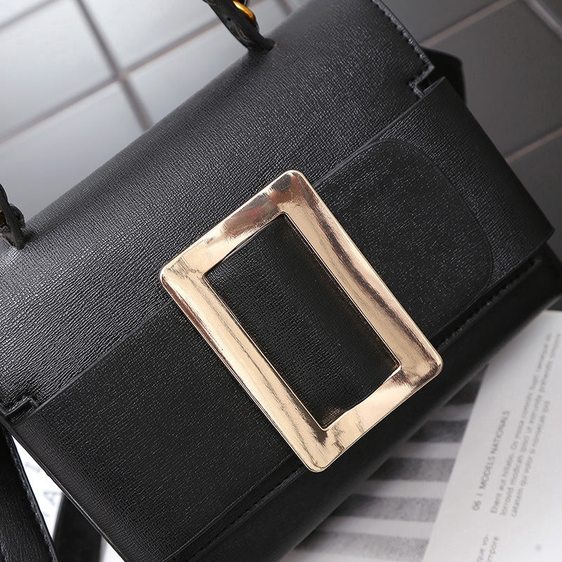 IELGY Crossbody exaggerated belt buckle handbag square box