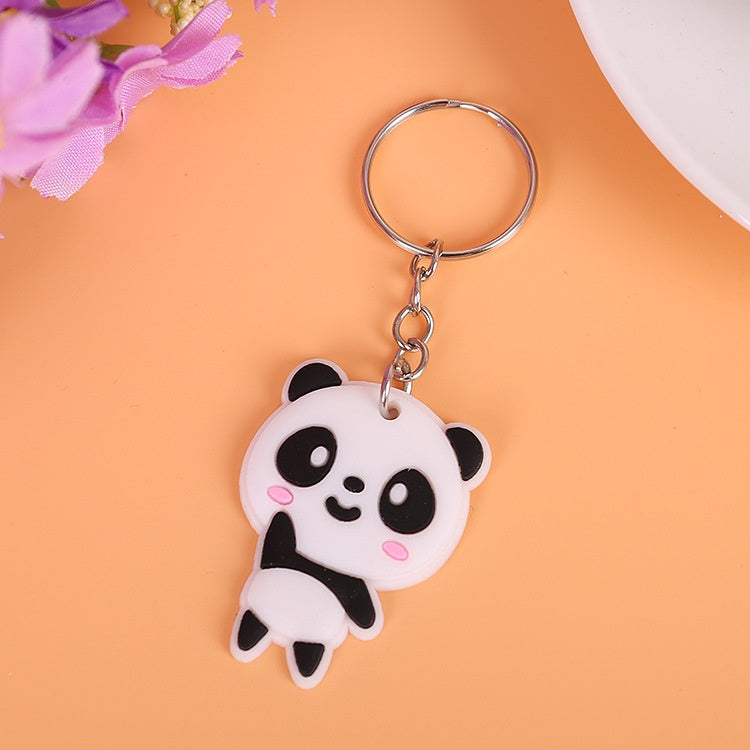 IELGY Creative cute cartoon small gift small pvc soft rubber keychain key ring pendant