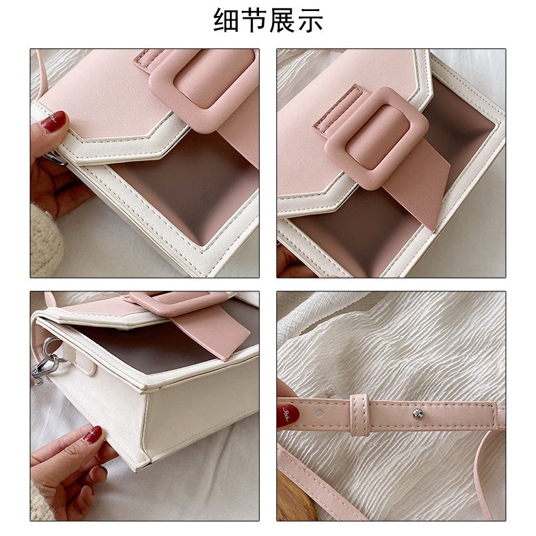 IELGY  Women's bag macaron transparent fruit bag one shoulder slung handbag