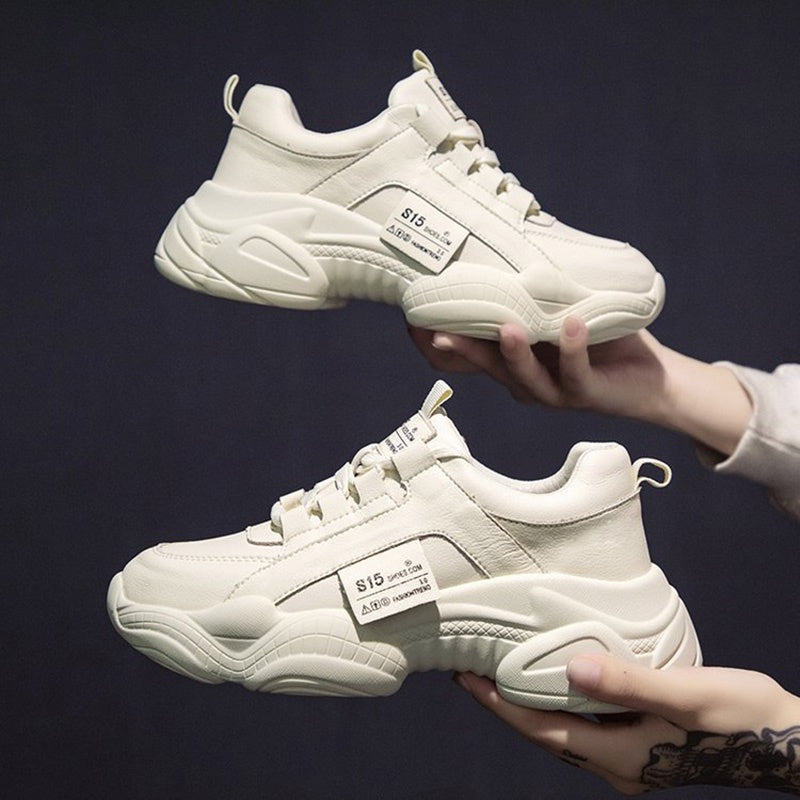 IELGY Fashion Harajuku White Platform Sneakers