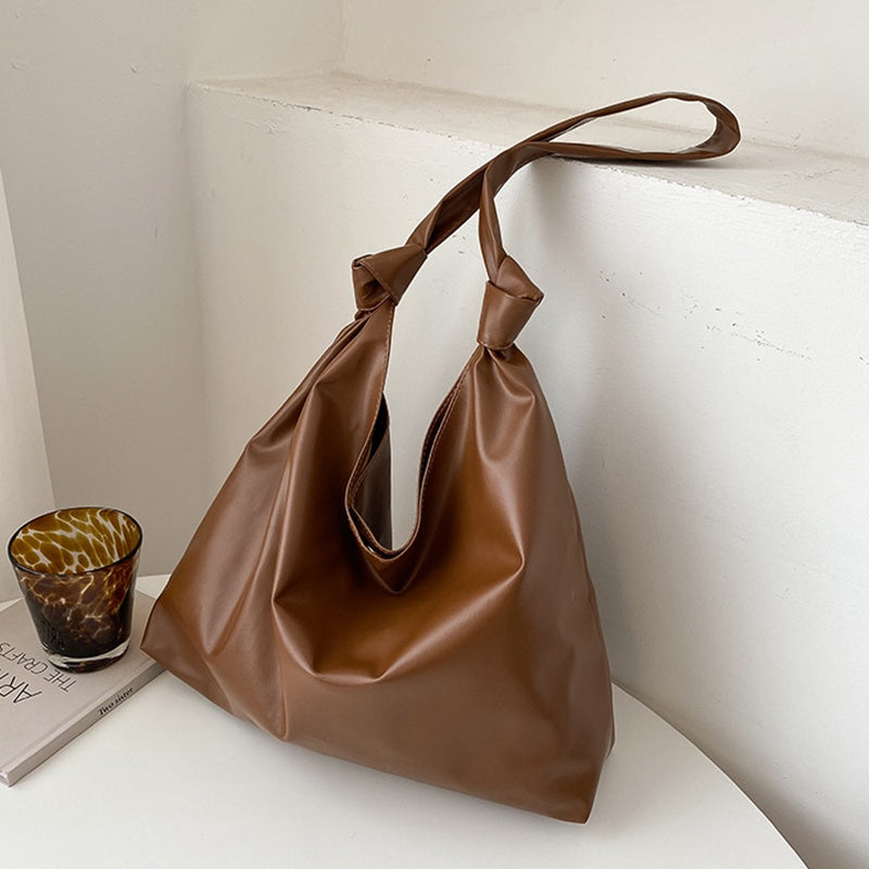 IELGY casual simple soft face solid color ladies big bag