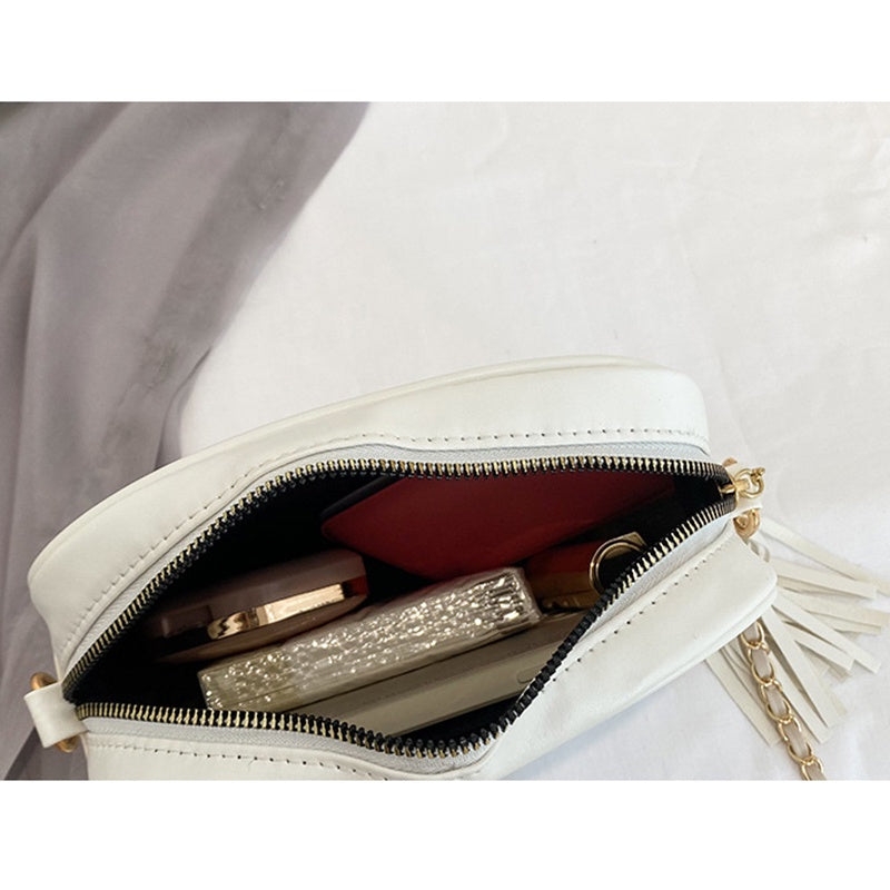 IELGY Black Market On Lingge Retro Women's Chain Crossbody Bag Fashion PU Western Style