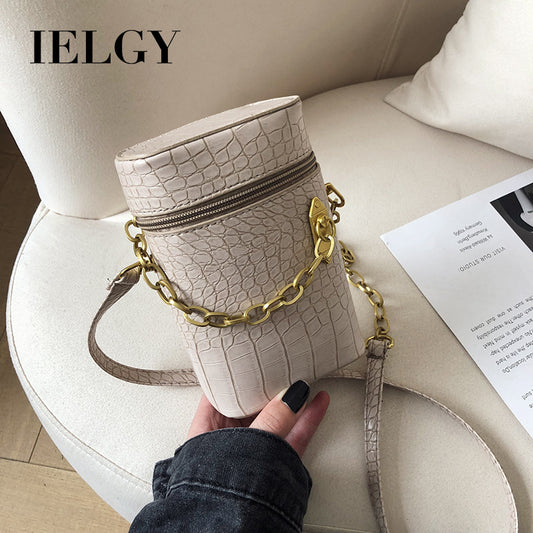 IELGY crocodile pattern chain fashion simple messenger bag personality ins trend shoulder bag