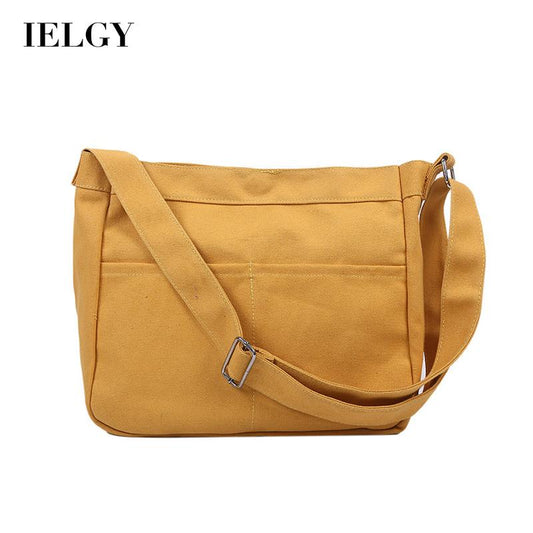 IELGY bag women's shoulder retro canvas bag large capacity all-match messenger bag tide